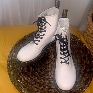 Dr. Martens white combat boot